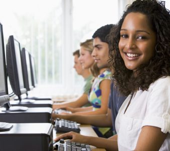 College students in a computer lab College students in a computer lab